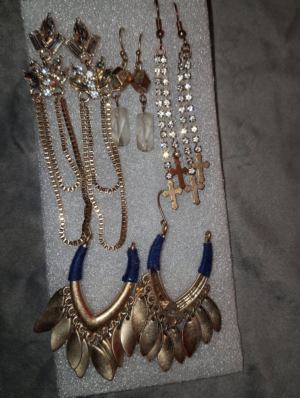 Multiple Sets Of Chandelier Earrings